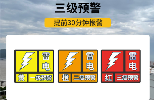 雷電預(yù)警器廠家-易造三級(jí)預(yù)警 提前30分鐘報(bào)警