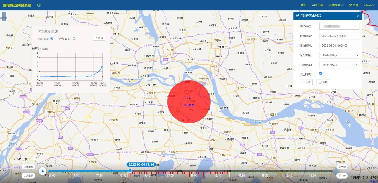 智能雷電監(jiān)測預(yù)警系統(tǒng)-三級報警
